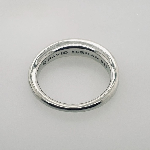 David Yurman Pure Form Wedding Band Set .925 SS  Ring Size 9 Unisex - Picture 5 of 5